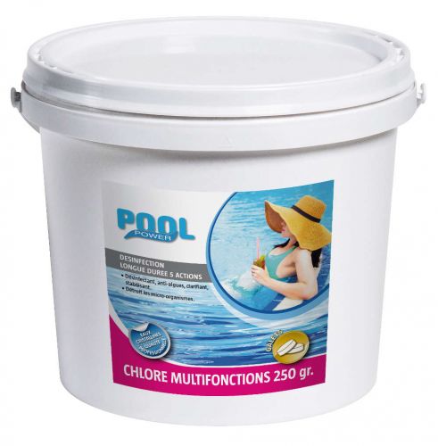 Chlore multifonctions galet de 250g - traitement de l'eau