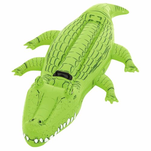Bouée gonflable crocodile avec poignées pour piscine