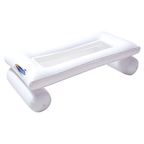 Matelas recto-verso pour piscine avec coeur en filet