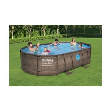 Piscine hors sol power steel ovale 488X305cm H107cm