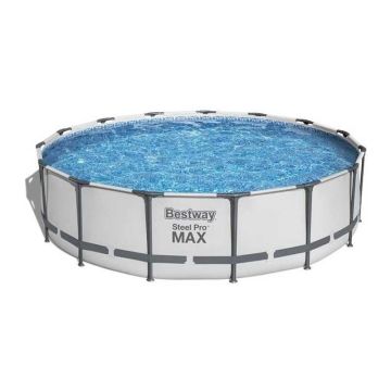 Piscine hors sol steel pro max ronde 457cm filtration a cartouche
