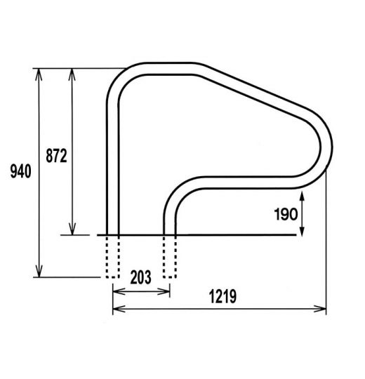 Sortie de bain aluminium pour piscine