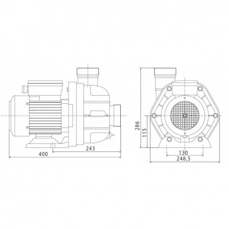 Dimensions-pompe-nage-contre-courant