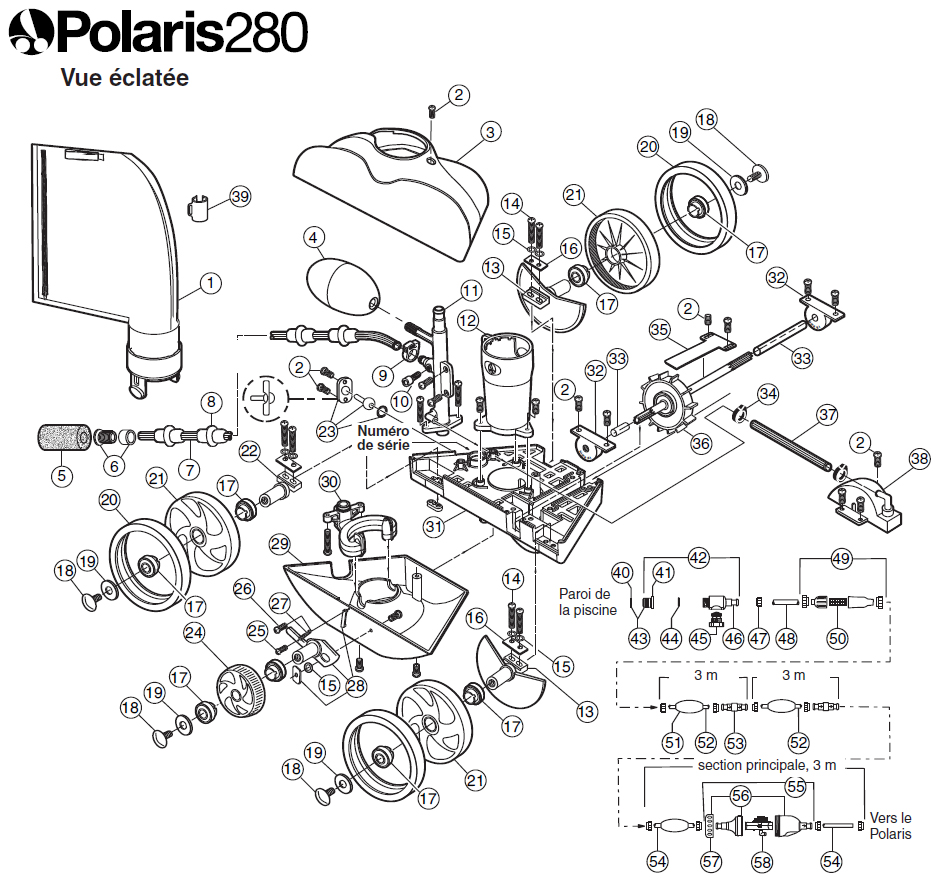 Pièces détachées robot Polaris 280